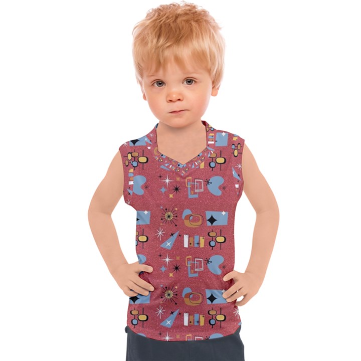 50s Small Print Kids  Sport Tank Top