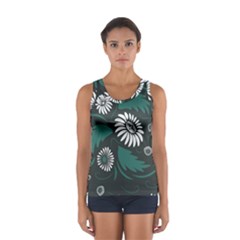 Folk Flowers Pattern Sport Tank Top  by Eskimos