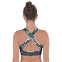 Folk flowers pattern Cross Back Sports Bra View2