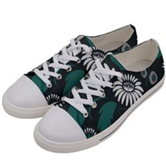 Folk Flowers Pattern Women s Low Top Canvas Sneakers by Eskimos