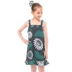 Folk Flowers Pattern Kids  Overall Dress by Eskimos