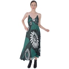 Folk Flowers Pattern Tie Back Maxi Dress by Eskimos