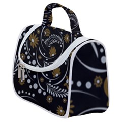 Folk Flowers Pattern Satchel Handbag by Eskimos