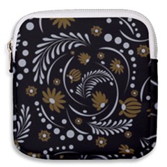 Folk Flowers Pattern Mini Square Pouch by Eskimos