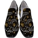 Folk flowers pattern Women Slip On Heel Loafers View1