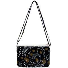 Folk Flowers Pattern Double Gusset Crossbody Bag by Eskimos