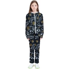 Folk Flowers Pattern Kids  Tracksuit