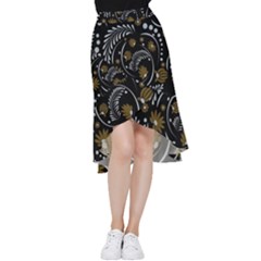 Folk Flowers Pattern Frill Hi Low Chiffon Skirt by Eskimos