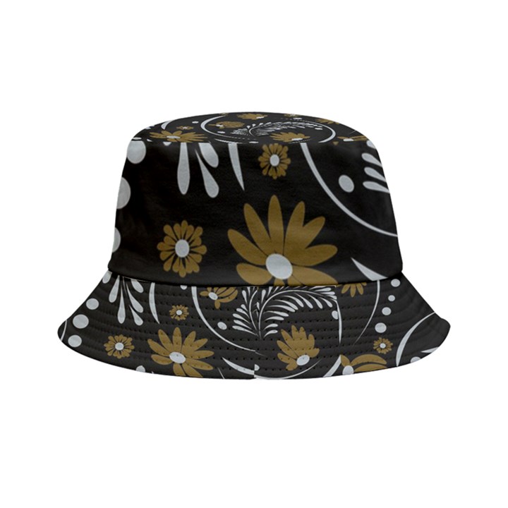 Folk flowers pattern Inside Out Bucket Hat