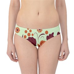 Folk Flowers Pattern Hipster Bikini Bottoms by Eskimos