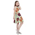 Folk flowers pattern Kids  Skater Dress View3