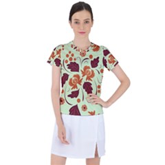 Folk Flowers Pattern Women s Sports Top by Eskimos