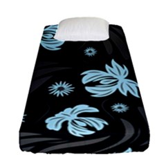 Folk Flowers Pattern Fitted Sheet (single Size) by Eskimos