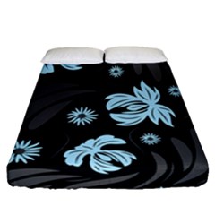 Folk Flowers Pattern Fitted Sheet (queen Size) by Eskimos