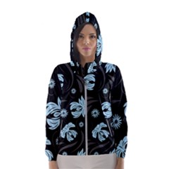 Folk Flowers Pattern Women s Hooded Windbreaker by Eskimos