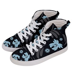 Folk Flowers Pattern Men s Hi-top Skate Sneakers by Eskimos