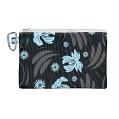 Folk Flowers Pattern Canvas Cosmetic Bag (large) by Eskimos