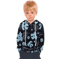 Folk Flowers Pattern Kids  Overhead Hoodie