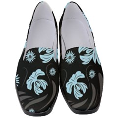 Folk Flowers Pattern Women s Classic Loafer Heels by Eskimos