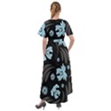 Folk flowers pattern Front Wrap High Low Dress View2