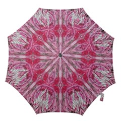 Magenta Marbling Symmetry Hook Handle Umbrellas (medium) by kaleidomarblingart