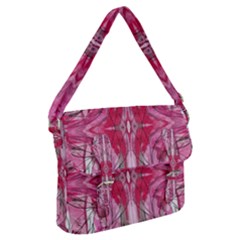 Magenta Marbling Symmetry Buckle Messenger Bag by kaleidomarblingart