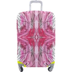 Magenta Marbling Symmetry Luggage Cover (large)