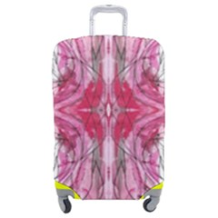 Magenta Marbling Symmetry Luggage Cover (medium) by kaleidomarblingart