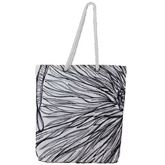 Monochrome Module Full Print Rope Handle Tote (large) by kaleidomarblingart