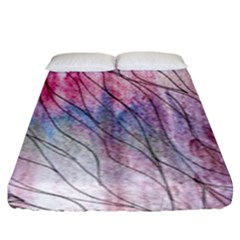 Flowing Petals Fitted Sheet (king Size) by kaleidomarblingart