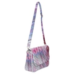 Flowing Petals Shoulder Bag With Back Zipper by kaleidomarblingart