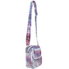 Flowing Petals Shoulder Strap Belt Bag by kaleidomarblingart