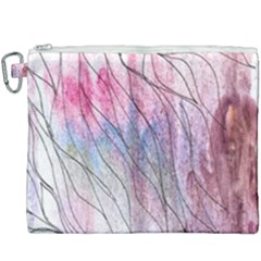 Flowing Petals Canvas Cosmetic Bag (xxxl) by kaleidomarblingart