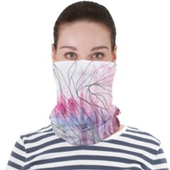 Flowing Petals Face Seamless Bandana (adult) by kaleidomarblingart