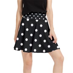 1950 Black White Dots Waistband Skirt