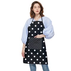 1950 Black White Dots Pocket Apron