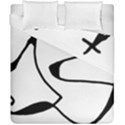 Black And White Abstract Linear Decorative Art Duvet Cover Double Side (California King Size) View2