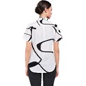 Black And White Abstract Linear Decorative Art Women s Short Sleeve Shirt View2