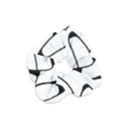 Black And White Abstract Linear Decorative Art Velvet Scrunchie View1