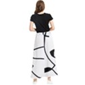 Black And White Abstract Linear Decorative Art Maxi Chiffon Skirt View2