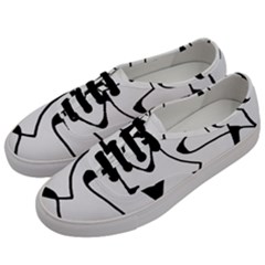 Black And White Abstract Linear Decorative Art Men s Classic Low Top Sneakers by dflcprintsclothing