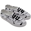 Black And White Abstract Linear Decorative Art Men s Classic Low Top Sneakers View3