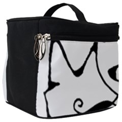 Black And White Abstract Linear Decorative Art Make Up Travel Bag (big) by dflcprintsclothing