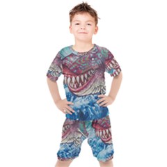 Wth Shark Kids  Tee And Shorts Set