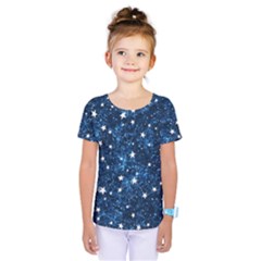 Dark Blue Stars Kids  One Piece Tee