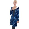 Dark Blue Stars Hooded Pocket Cardigan View1