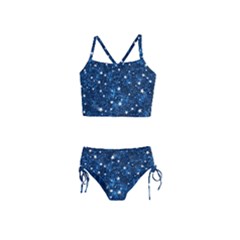 Dark Blue Stars Girls  Tankini Swimsuit