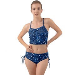 Dark Blue Stars Mini Tank Bikini Set by AnkouArts