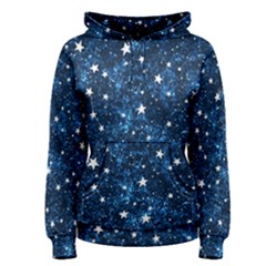 Dark Blue Stars Women s Pullover Hoodie