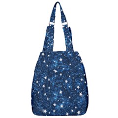 Dark Blue Stars Center Zip Backpack